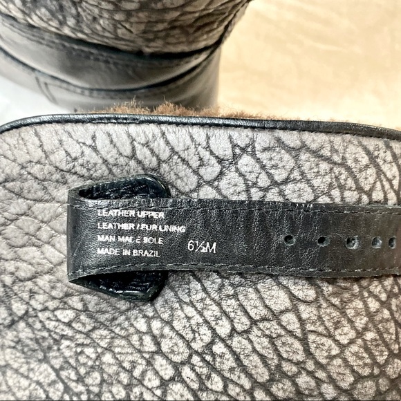 Tory Burch Fur Lined Leather Winter Boots Like New  Size 6.5 - Picture 11 of 12